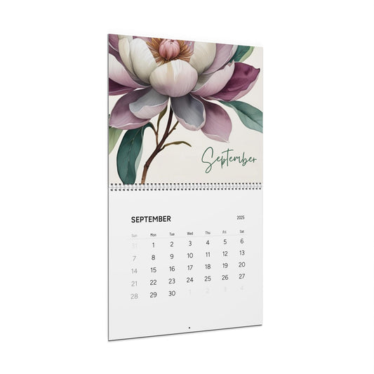Stylish floral art wall calendar for 2026