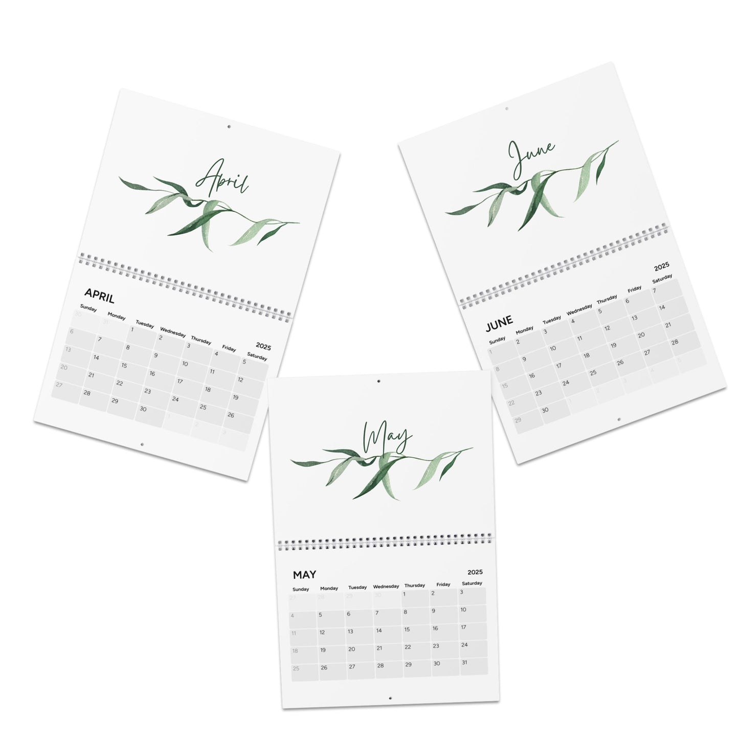 2026 Wall Calendar - Elegant greenery design