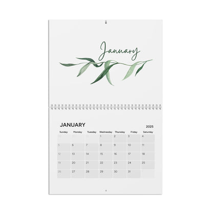 2026 Wall Calendar - Elegant greenery design