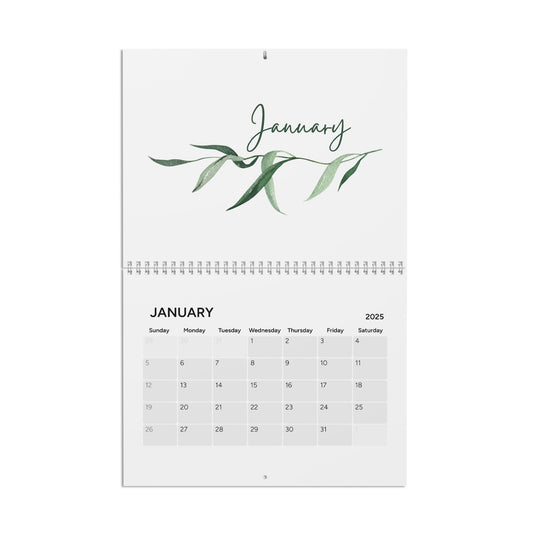 2026 Wall Calendar - Elegant greenery design